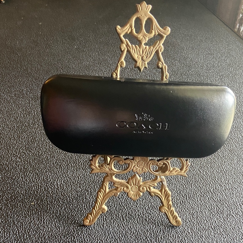 COACH Black Leather Eyewear Case